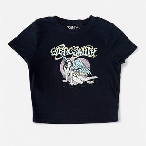 Black Aerosmith Angel Graphic Tee